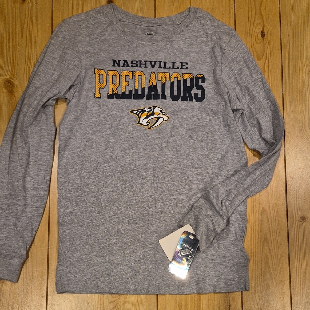 NHL Nashville Predators Kids Long Sleeve Gray Shirt